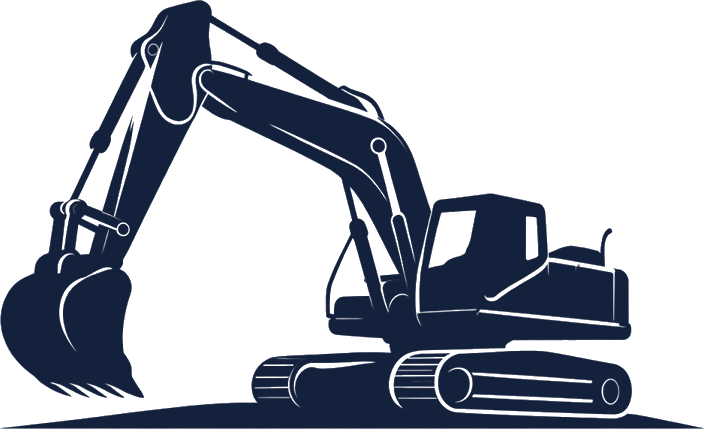 Mini excavator silhouette